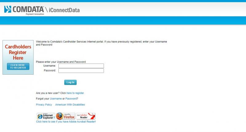 Comdata credit card Homepage
